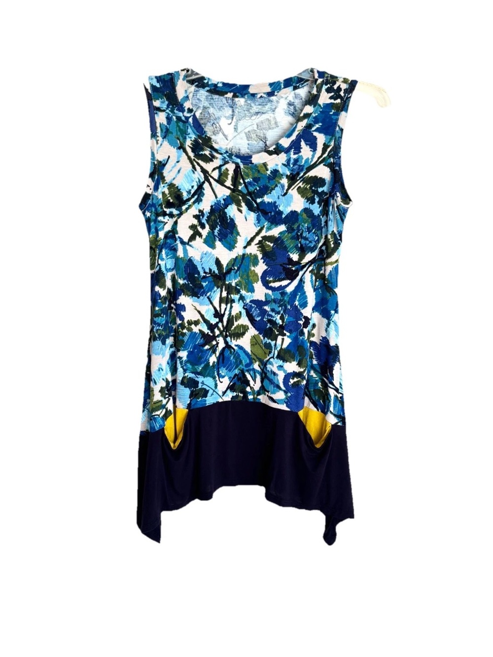 LOGO by Lori Goldstein Sleeveless Floral Tunic Women's Size S